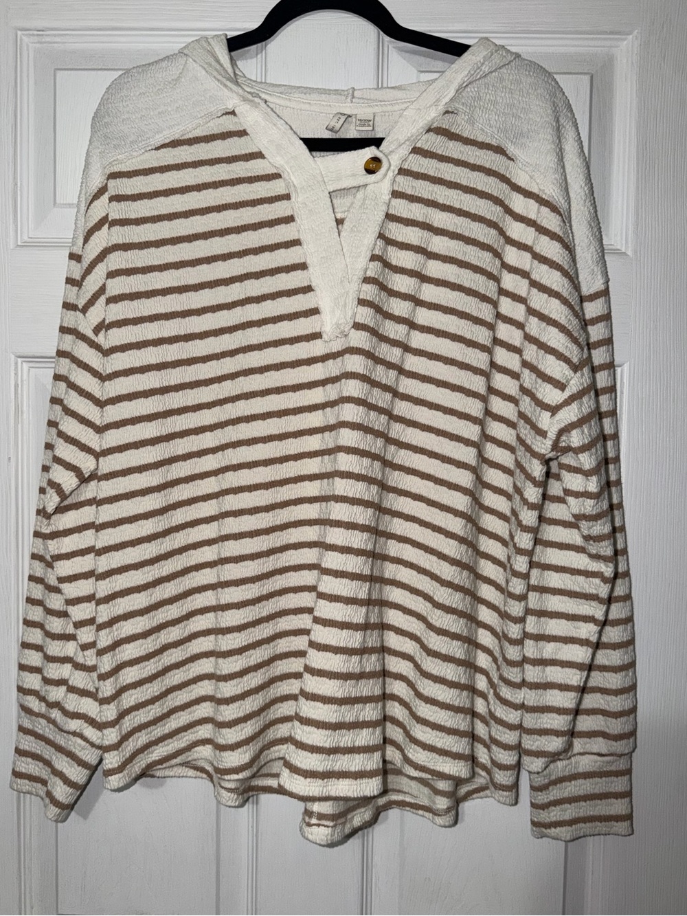 Striped hooded long sleeve